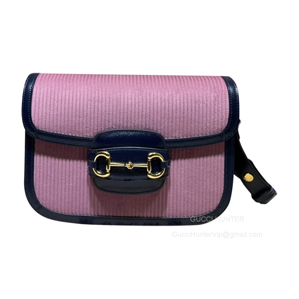Gucci Shoulder Bag Gucci Horsebit 1955 Small Crossbody Bag in Purple Corduroy 602204