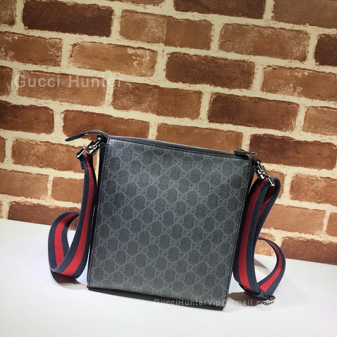 Gucci GG Supreme Small Messenger Bag Black 523599 - Best Gucci Replica