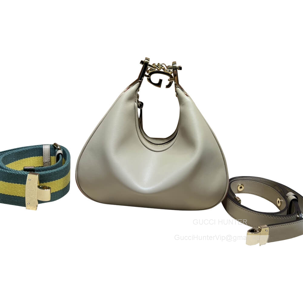Gucci Attache Small Hobo Shoulder Crossbody Bag in Beige Leather 699409