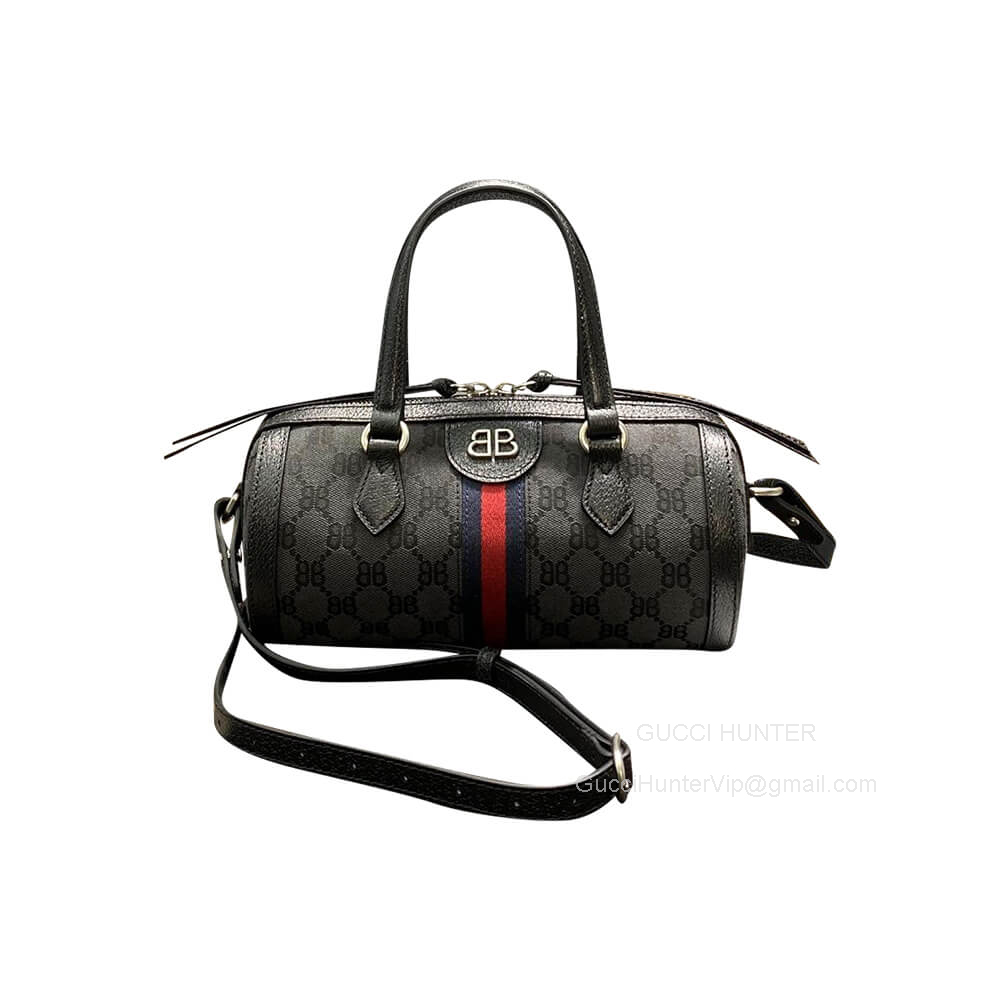 Gucci Shoulder Bag Gucci x Balenciaga The Hacker Project Small Boston Bag in Black 976936
