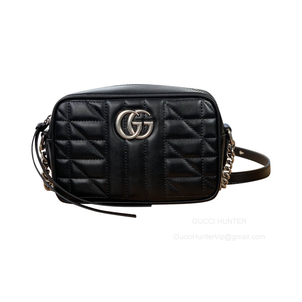 Gucci Shoulder Bag Gucci GG Marmont Mini Shoulder Bag in Black Leather 634936