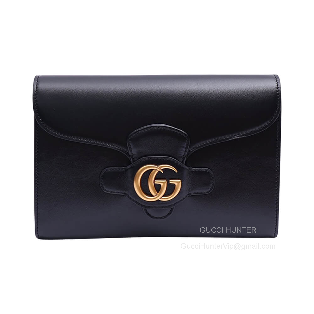 Gucci Clutch with Double G in Black Leather 648935