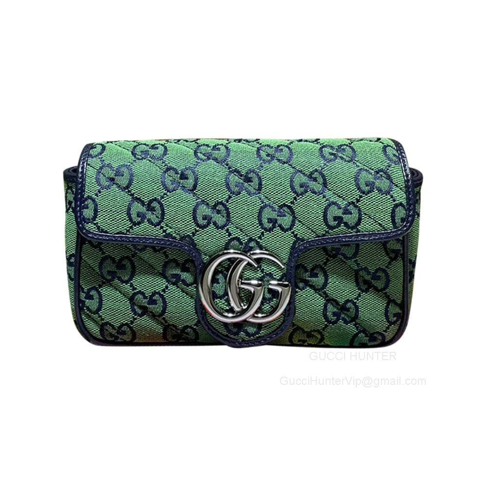 Gucci GG Marmont Multicolor Super Mini Bag in Green 476433