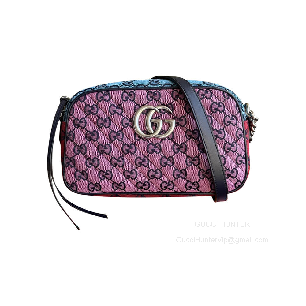 Gucci GG Marmont Small Purple GG Multicolor Shoulder Bag 447632