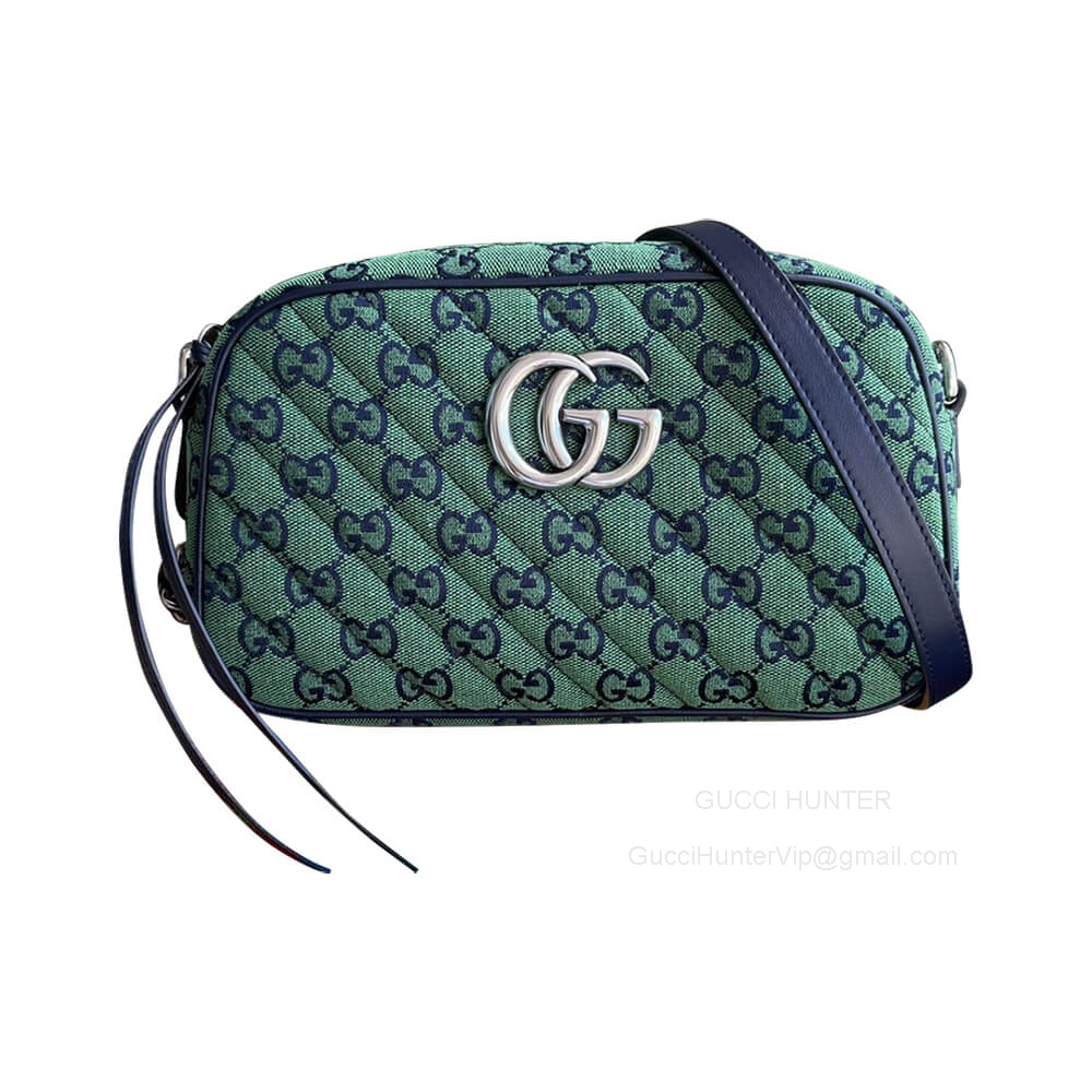 Gucci GG Marmont Small Green GG Multicolor Shoulder Bag 447632